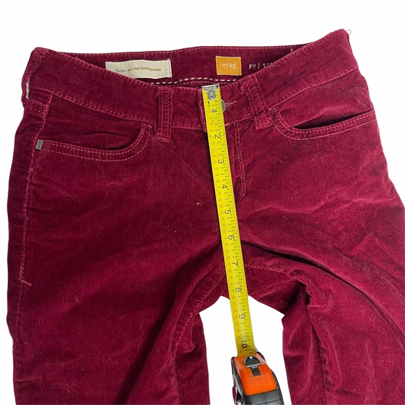 Pilcro + The Letterpress Red Corduroy Zipper Jeans - Picture 6 of 12